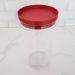 Kit 3 Potes Herméticos Soprano Grandes 2,1l Alimentos Transparente Tampa Plástico Vermelho