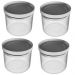 Kit 4 Potes Herméticos Porta Mantimentos 1 Litro Plástico co