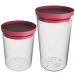 Kit Potes Herméticos Porta Mantimentos com Tampa 1,6L e 2,1L Soprano Vermelho