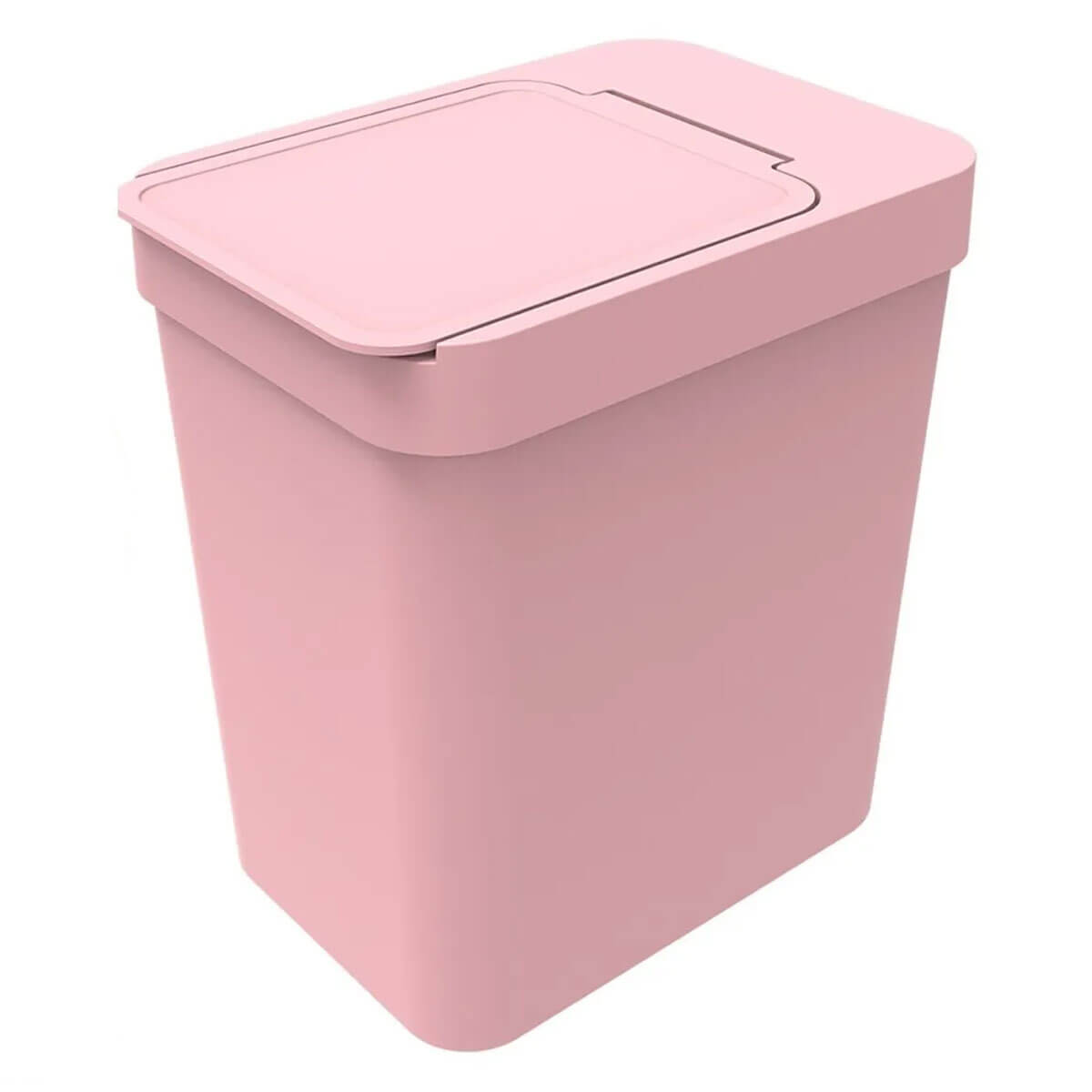 Lixeira de Banheiro 5L Basurero com Porta Saco Tampa Open Stop Soprano Rosa