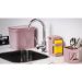 Lixeira de Banheiro 5L Basurero com Porta Saco Tampa Open Stop Soprano Rosa