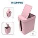 Lixeira de Banheiro 5L Basurero com Porta Saco Tampa Open Stop Soprano Rosa