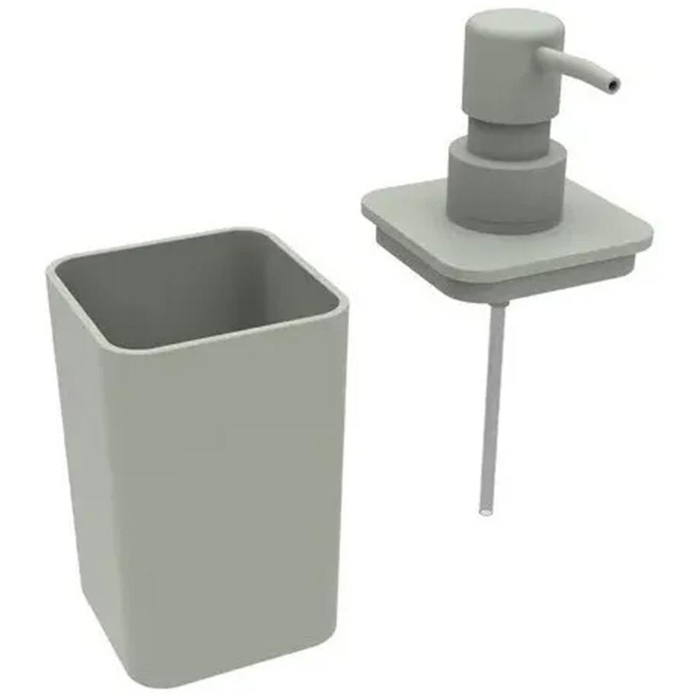Porta Sabonete Líquido 300ml Dispenser Sabão Líquido Linha Banho Soprano Verde