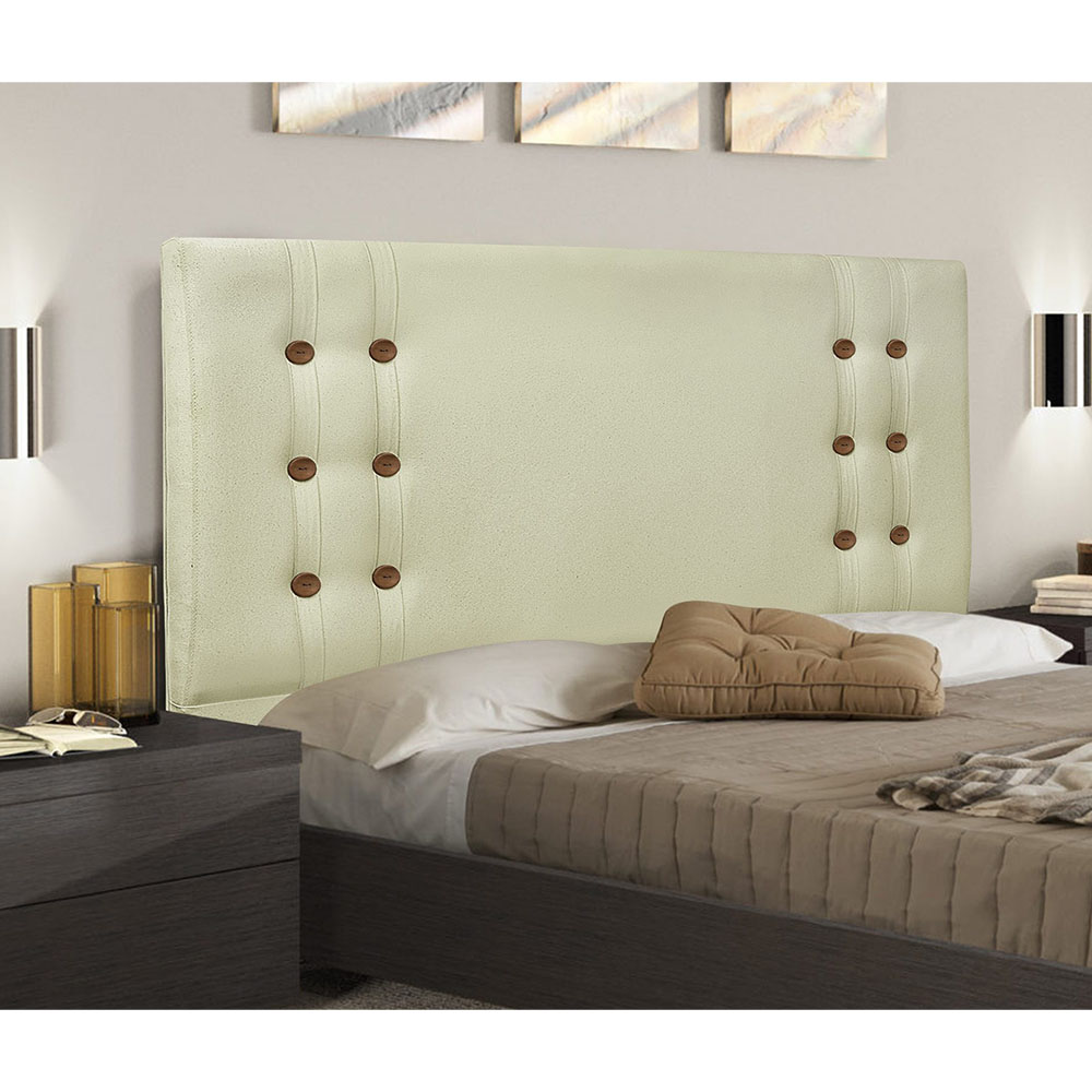 Cabeceira Genova Cama Box Casal 140cm Linho Rustico Natural - SSX Multicoisas