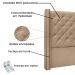 Cabeceira King 195 cm Vicenza Linho Rustico Natural - SSX Multicoisas