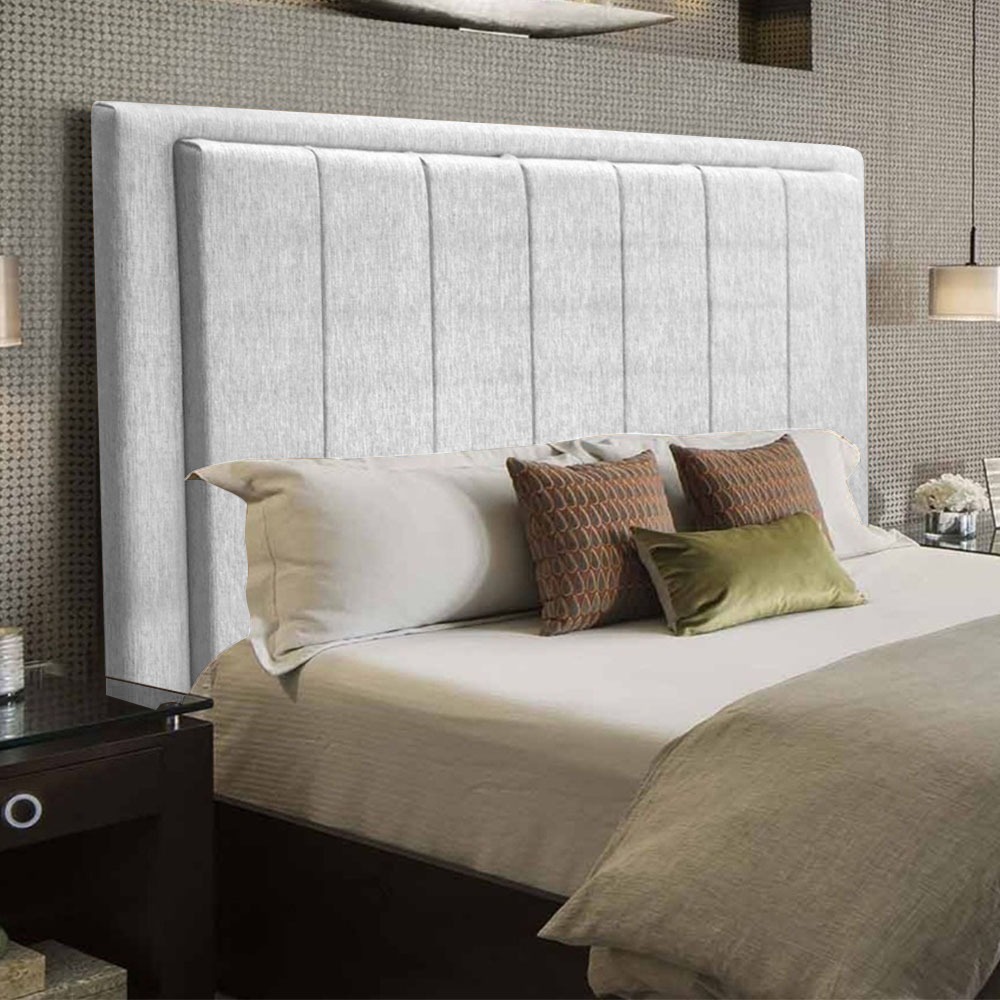 Cabeceira Opala Cama Box Casal 140cm Linho Cinza Claro - SSX Multicoisas
