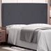 Cabeceira Casal Aquilla Suede Cinza