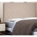 Cabeceira Casal Esmeralda Suede Bege