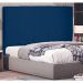 Cabeceira Casal Ravenna Suede Azul