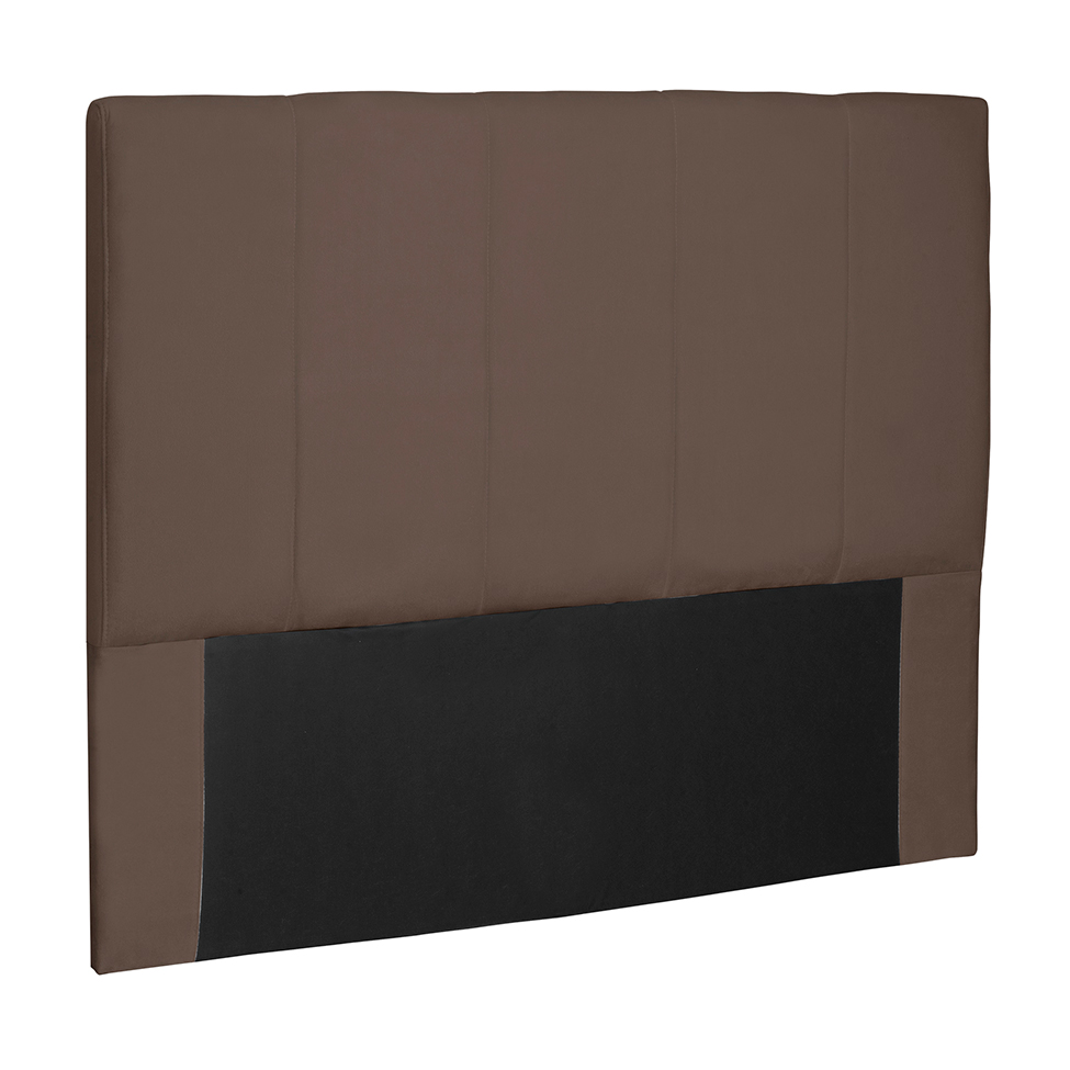 Cabeceira Casal Ravenna Suede Caramelo