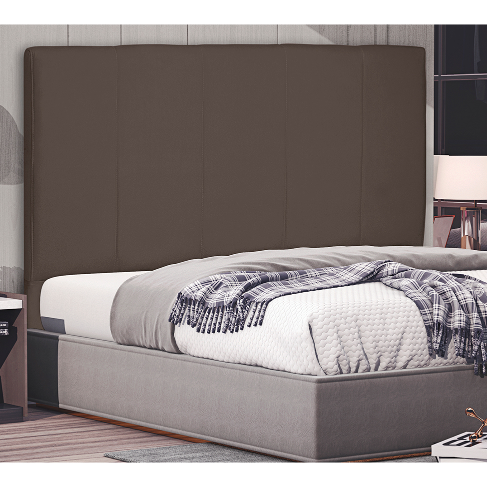 Cabeceira Casal Ravenna Suede Caramelo