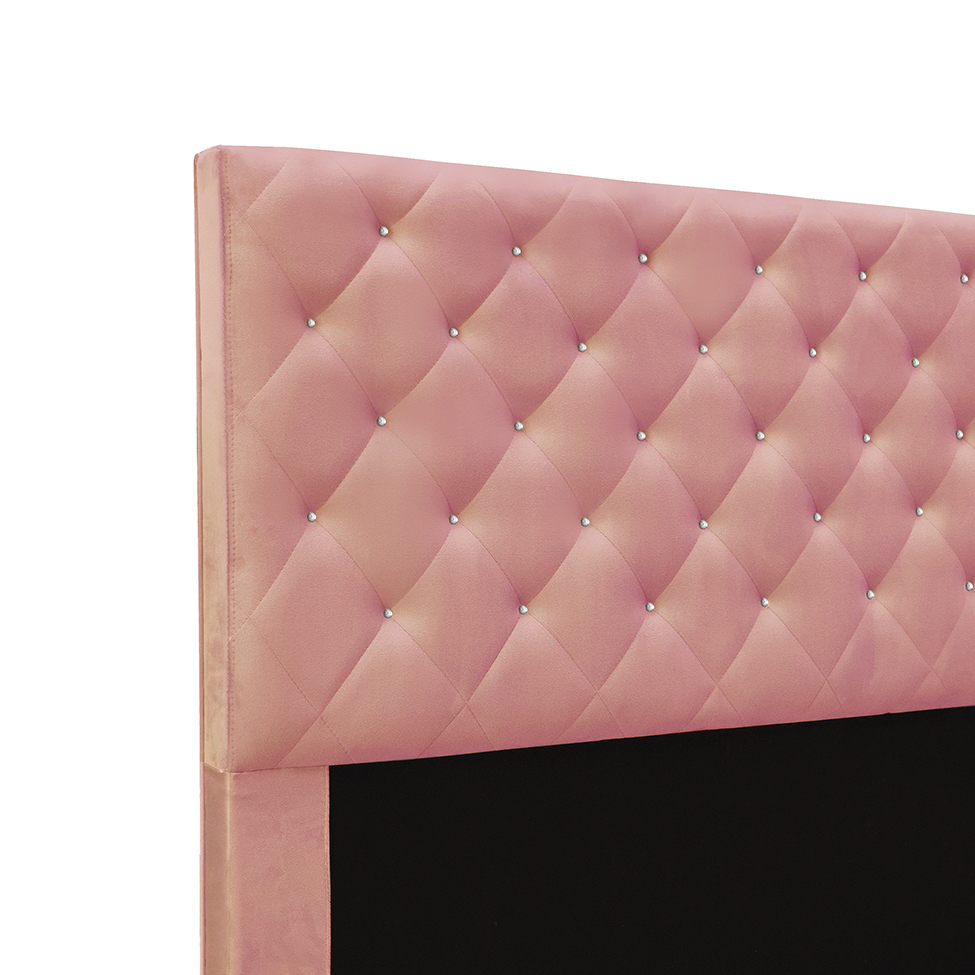 Cabeceira Casal Tânia Veludo Rosa