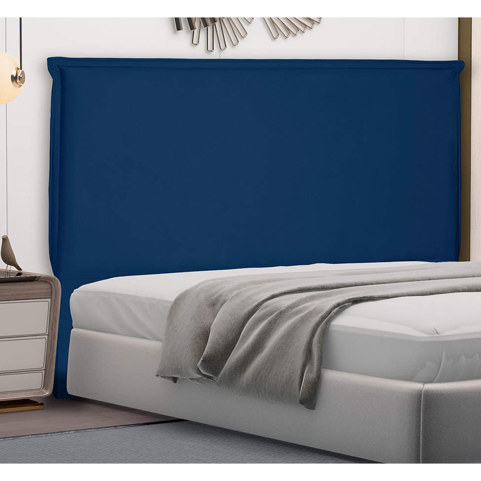 Cabeceira Casal Veneza Suede Azul