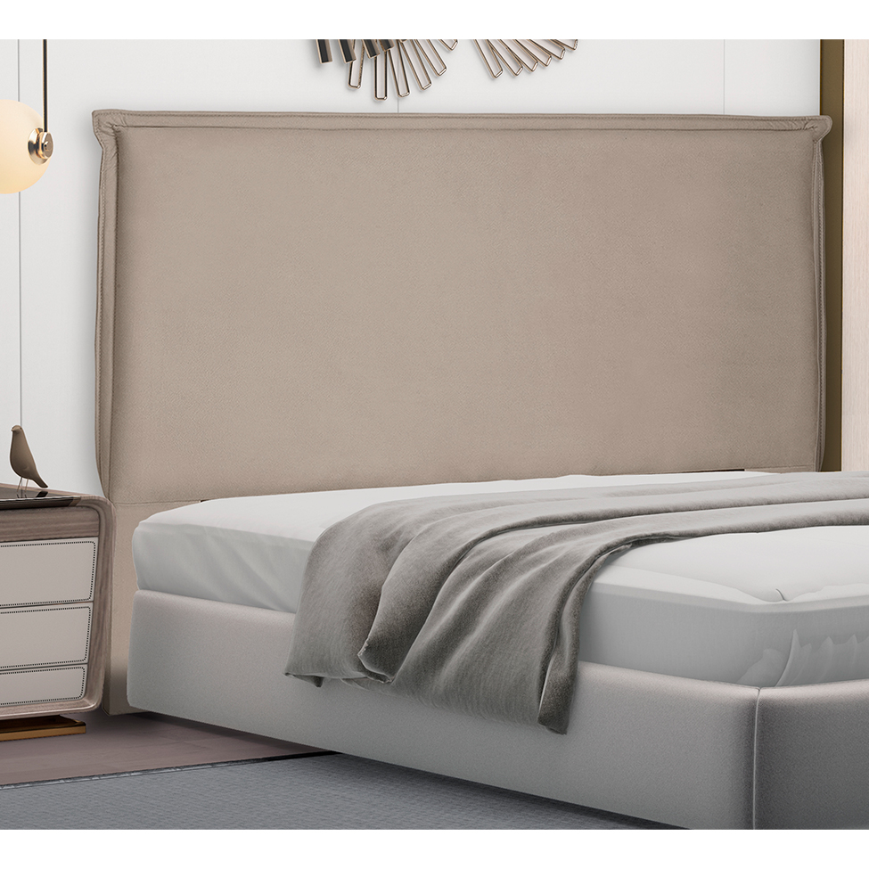 Cabeceira Casal Veneza Suede Bege