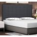 Cabeceira Casal Verona Suede Cinza