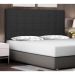 Cabeceira Casal Verona Suede Preta