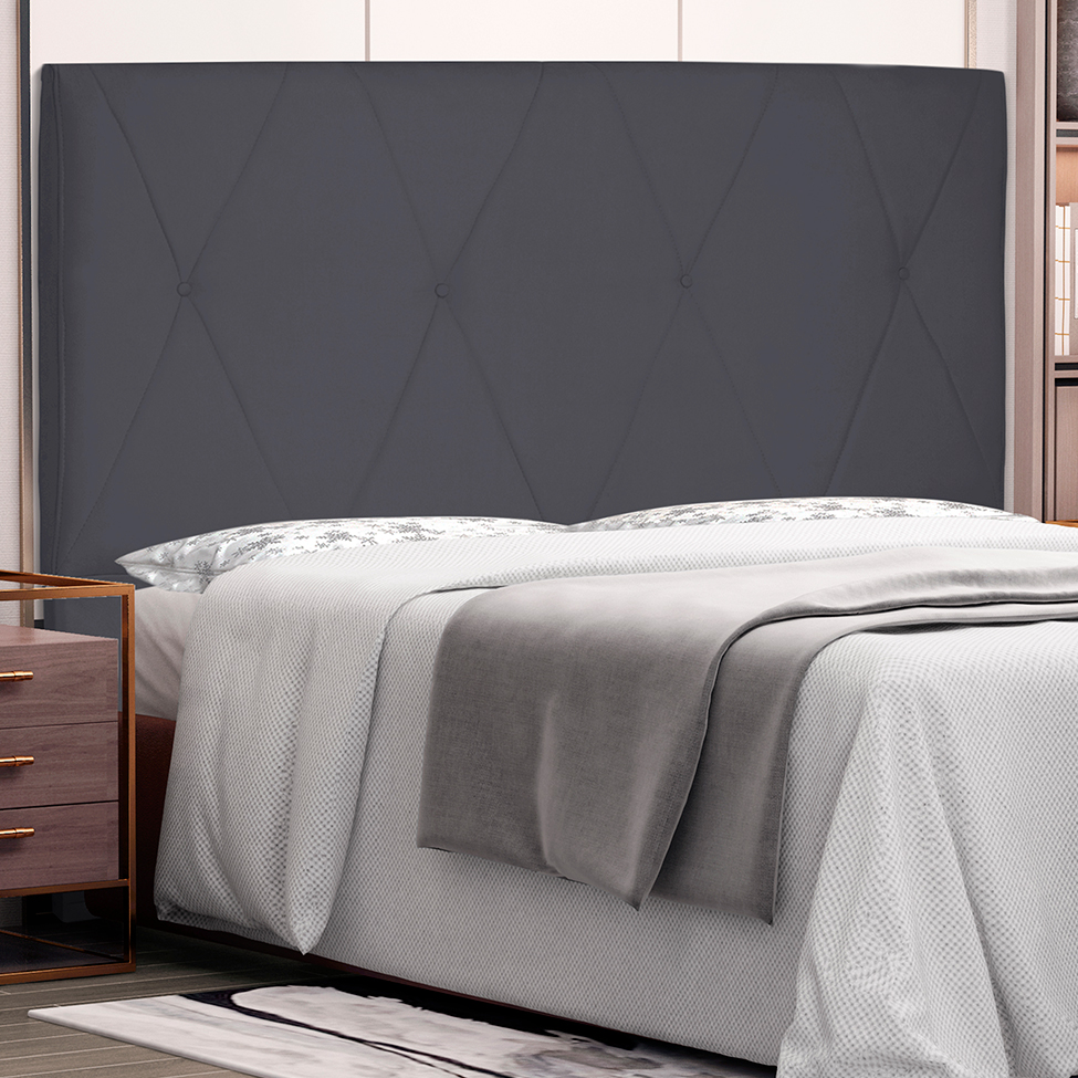 Cabeceira King Aquilla Suede Cinza