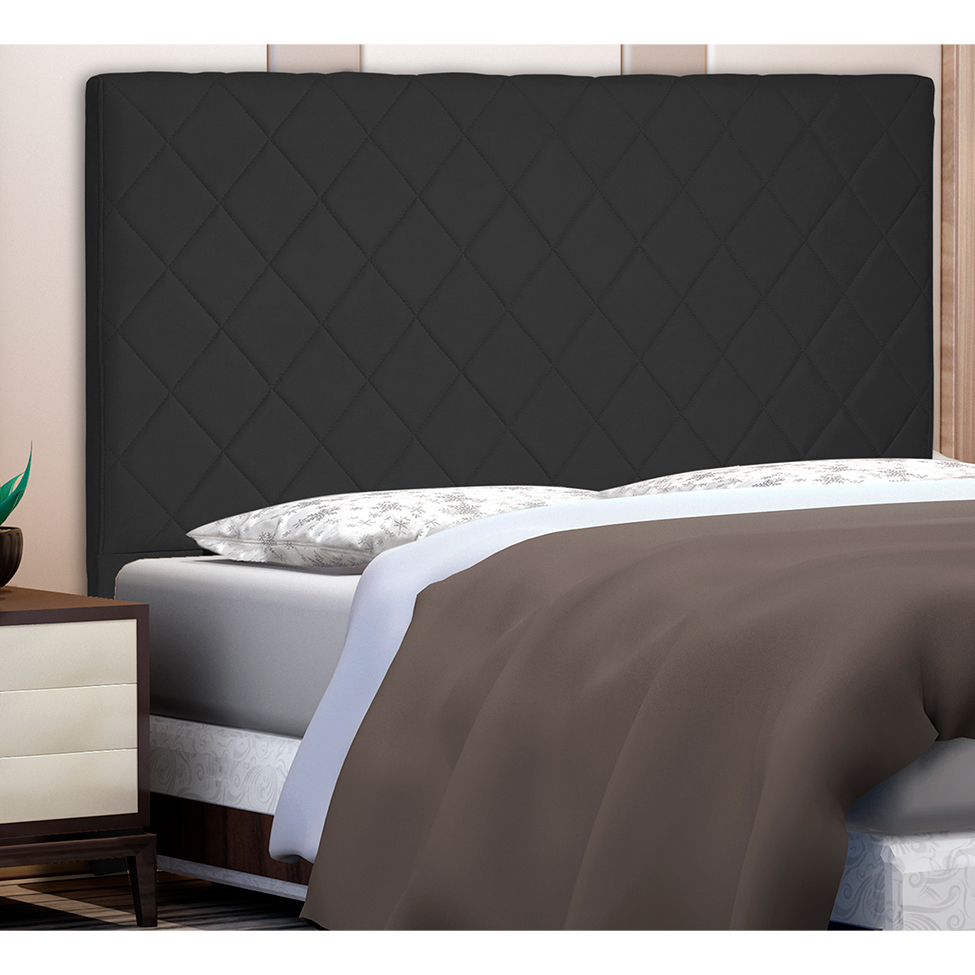 Cabeceira King Esmeralda Suede Preta