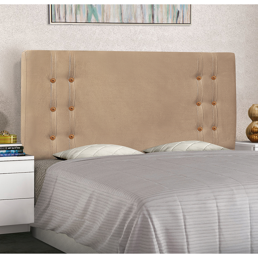 Cabeceira King Gênova Suede Bege