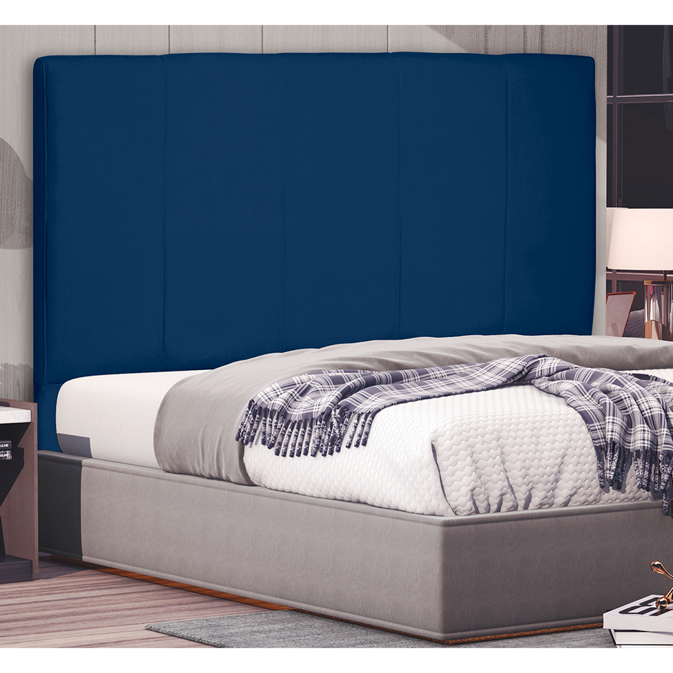 Cabeceira King Ravenna Suede Azul