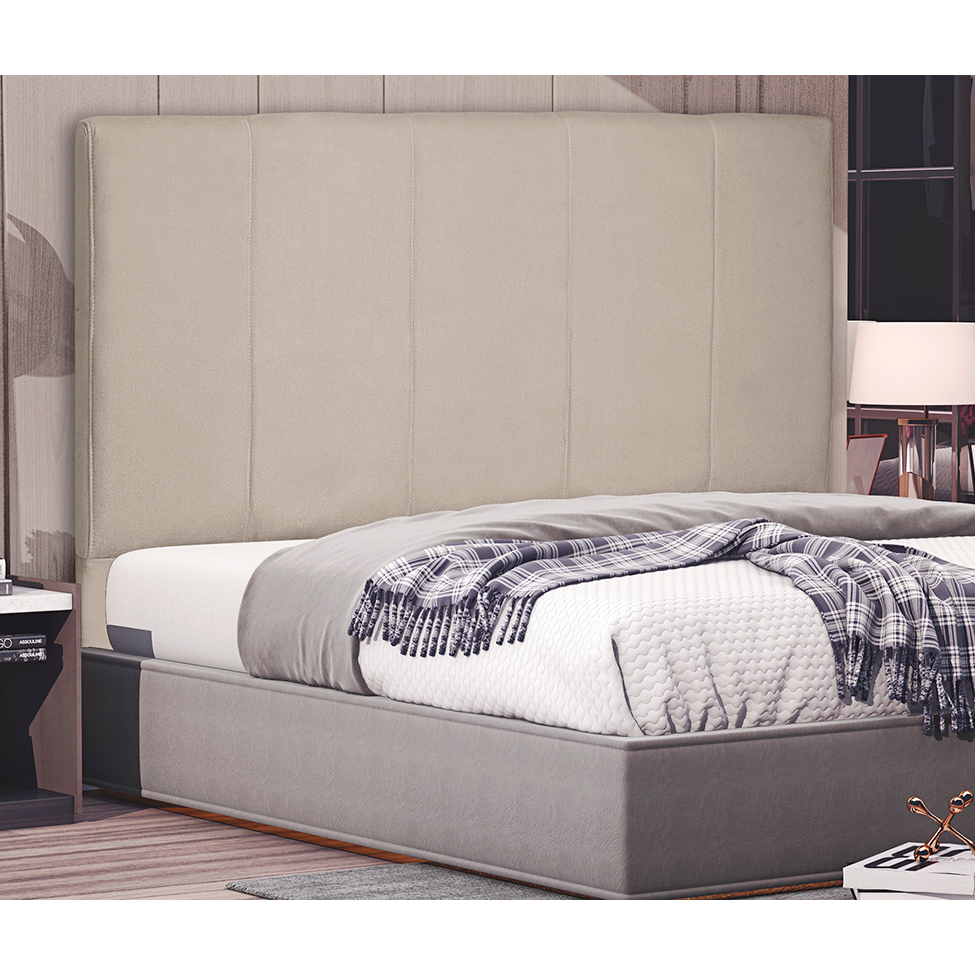 Cabeceira King Ravenna Suede Bege