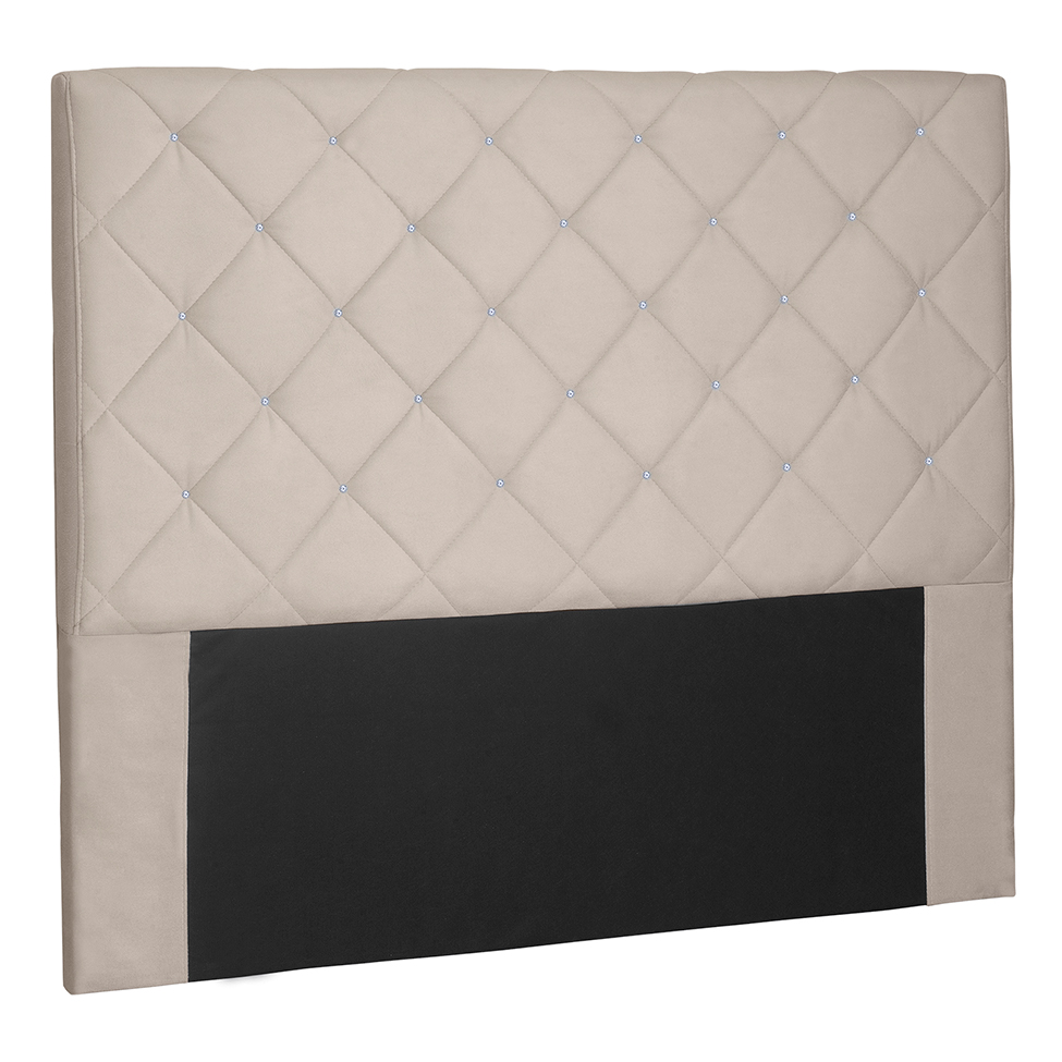 Cabeceira King Tânia Suede Bege