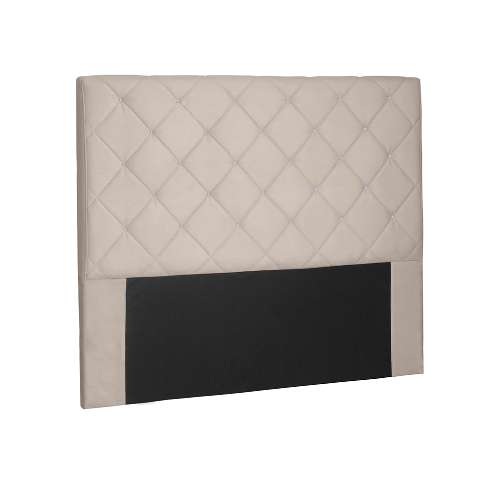 Cabeceira King Tânia Suede Bege