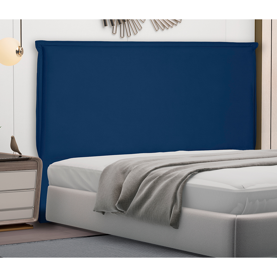 Cabeceira King Veneza Suede Azul