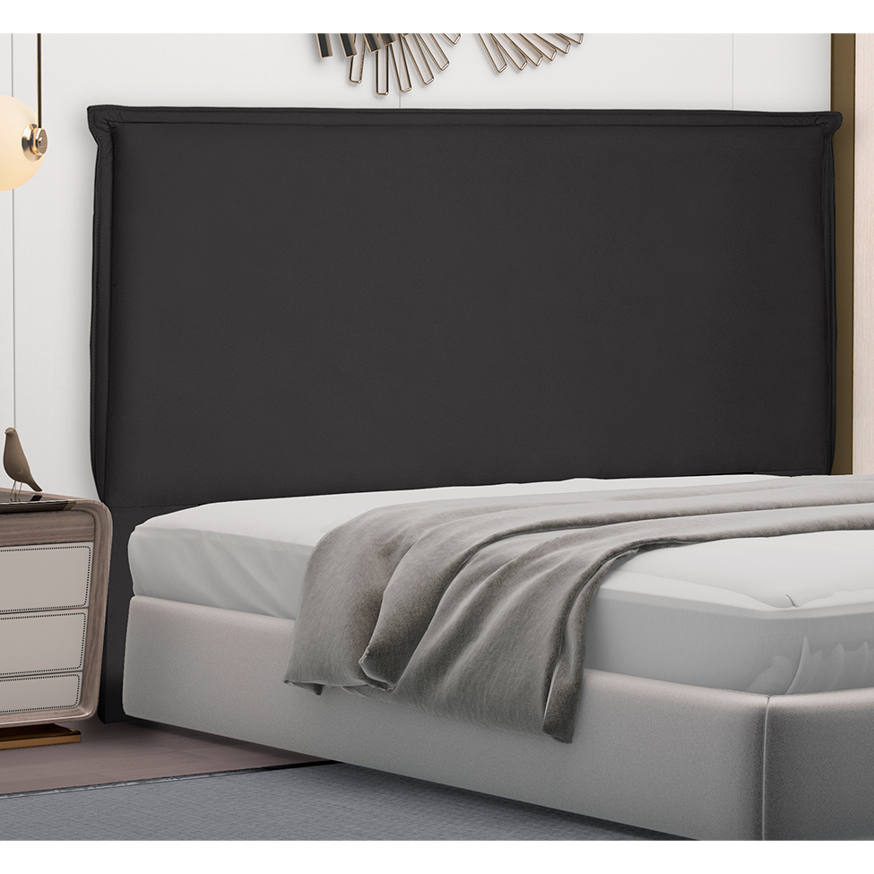 Cabeceira King Veneza Suede Preta