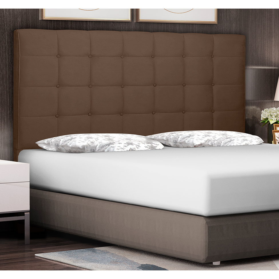 Cabeceira King Verona Suede Caramelo