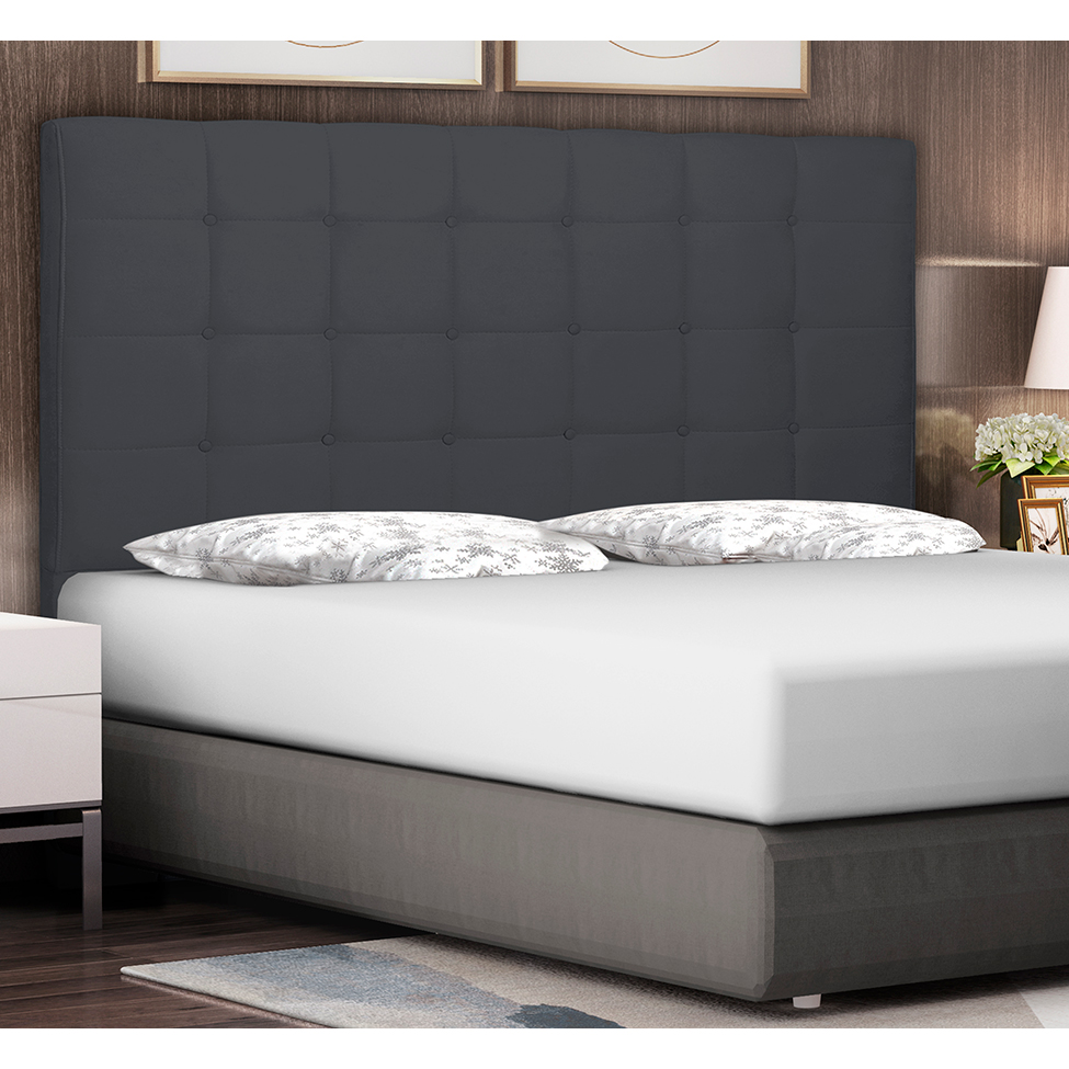 Cabeceira King Verona Suede Cinza