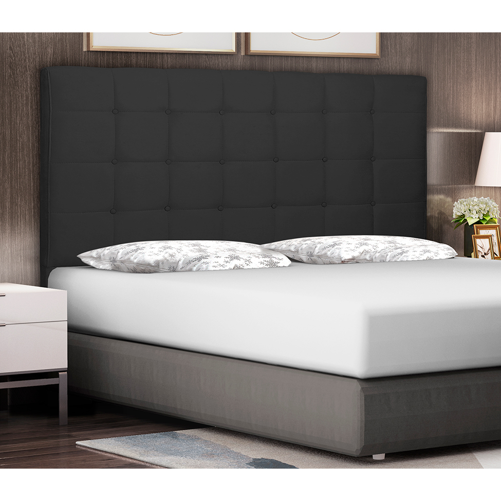 Cabeceira King Verona Suede Preta