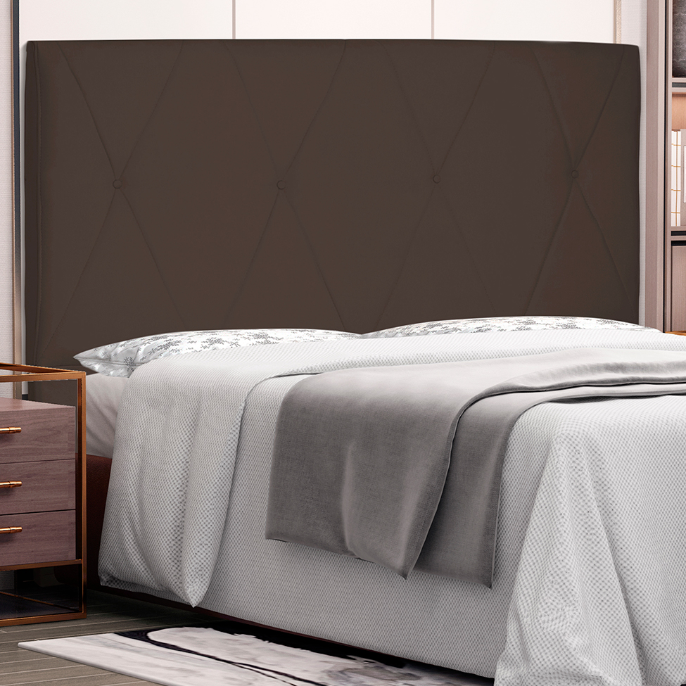 Cabeceira Queen Aquilla Suede Café
