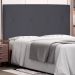 Cabeceira Queen Aquilla Suede Cinza