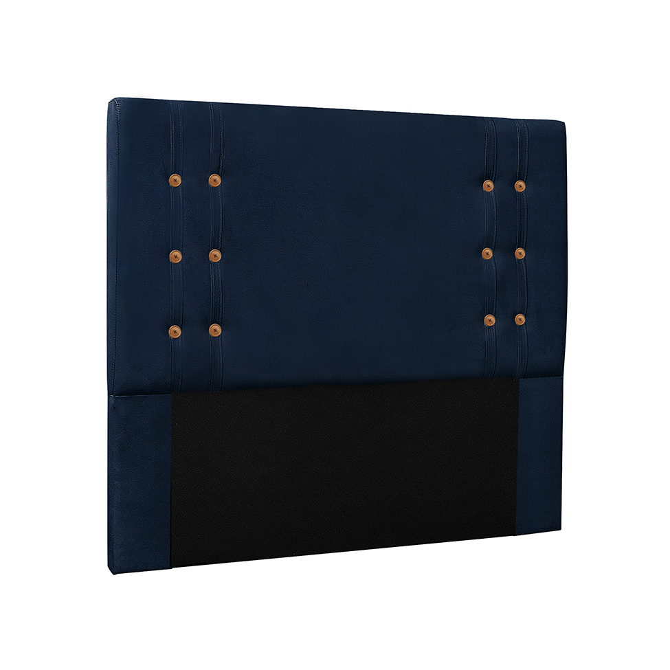 Cabeceira Queen Gênova Suede Azul