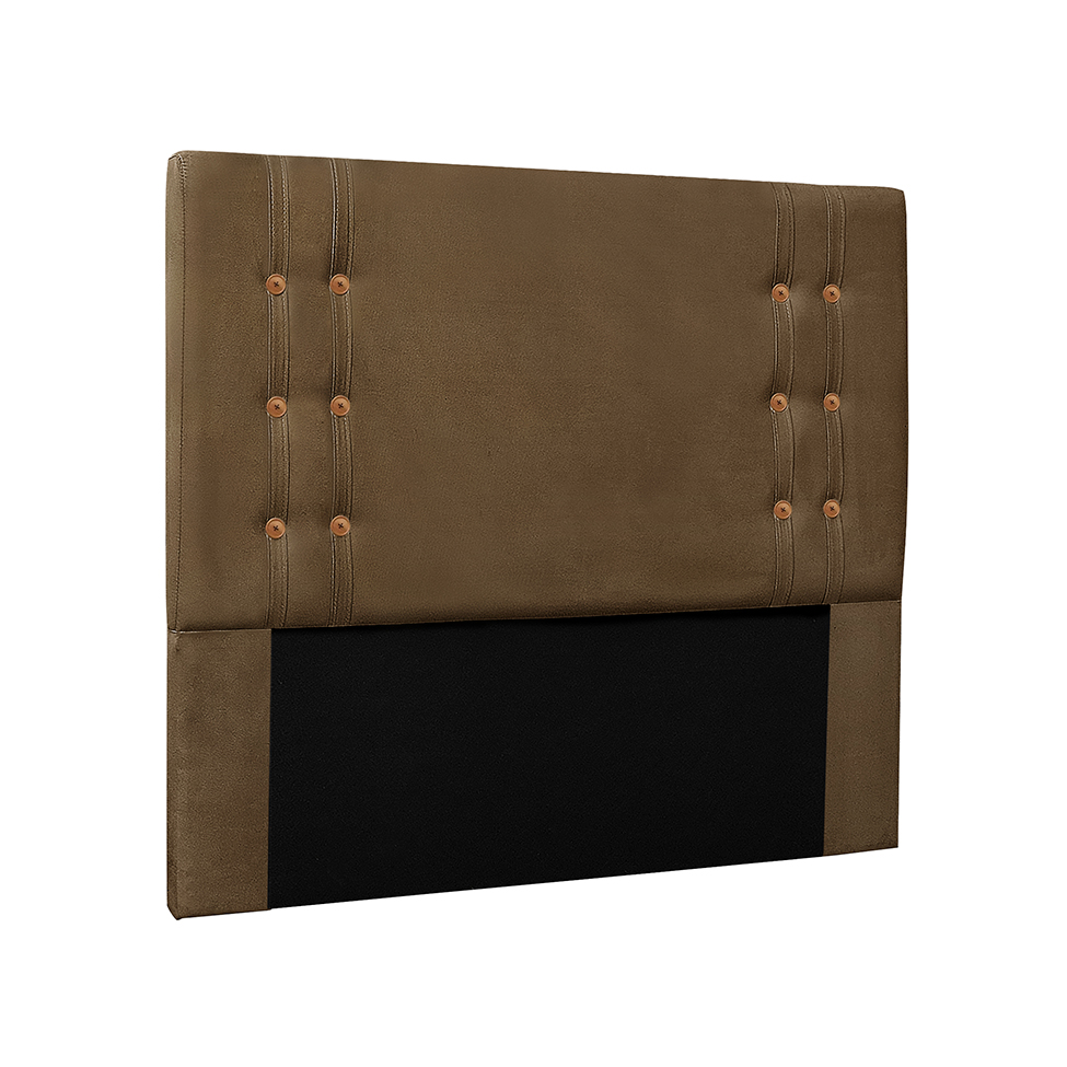 Cabeceira Queen Gênova Suede Caramelo