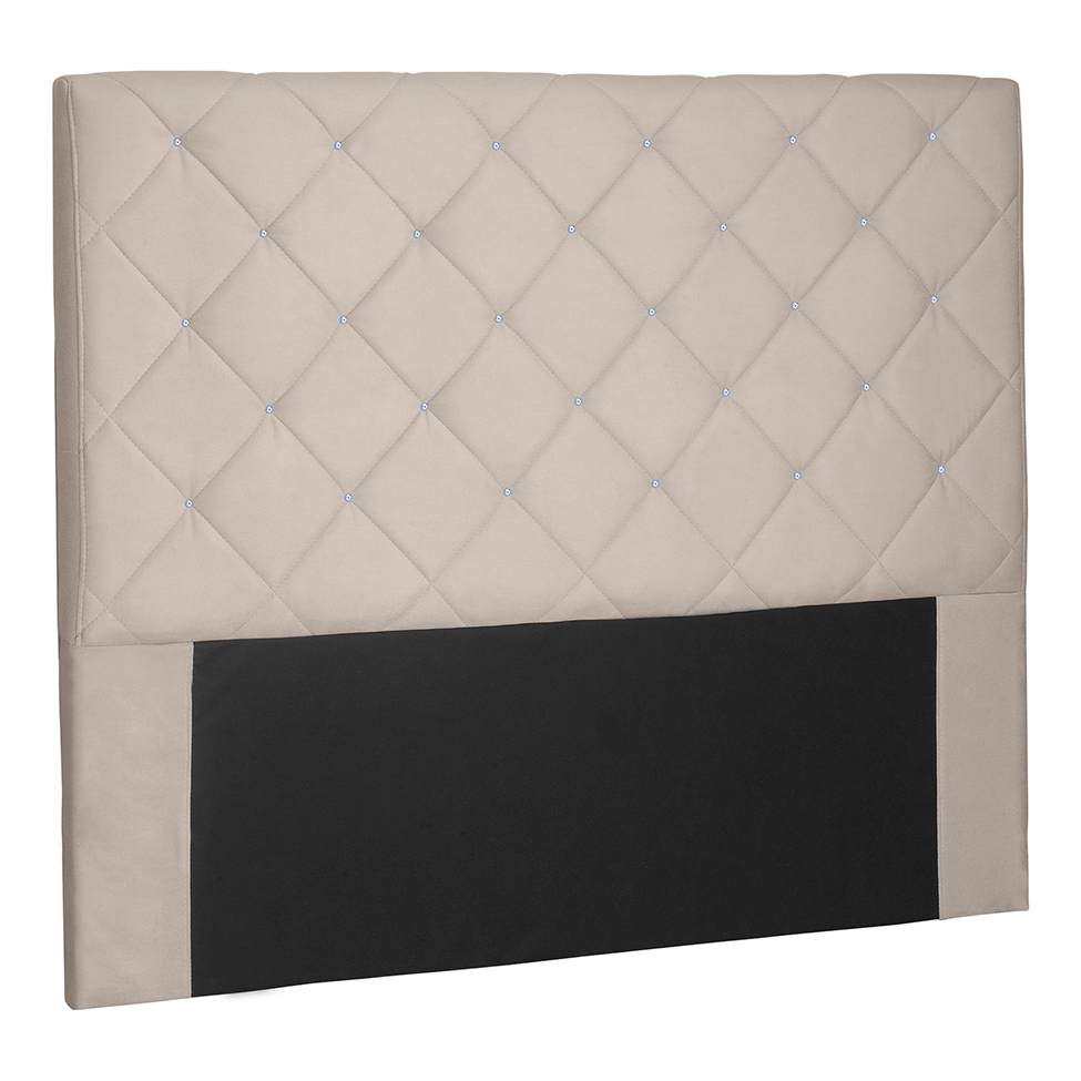 Cabeceira Queen Tânia Suede Bege