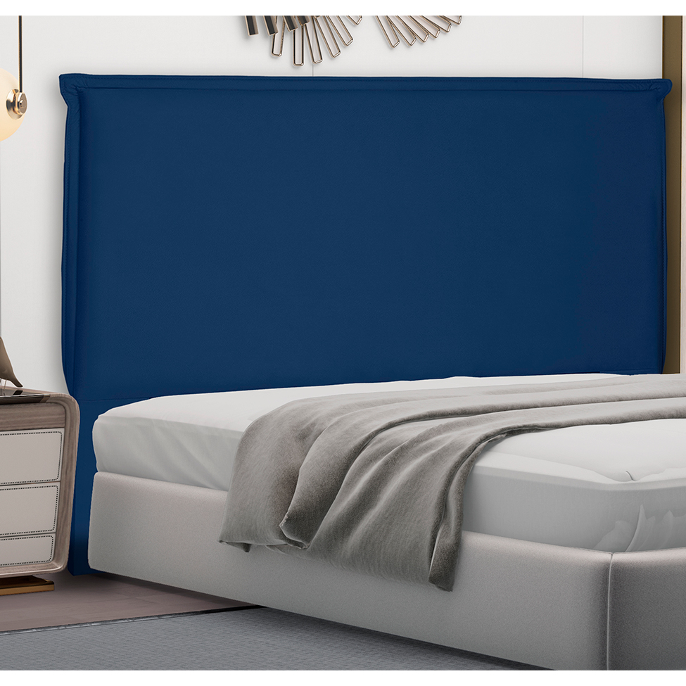 Cabeceira Queen Veneza Suede Azul