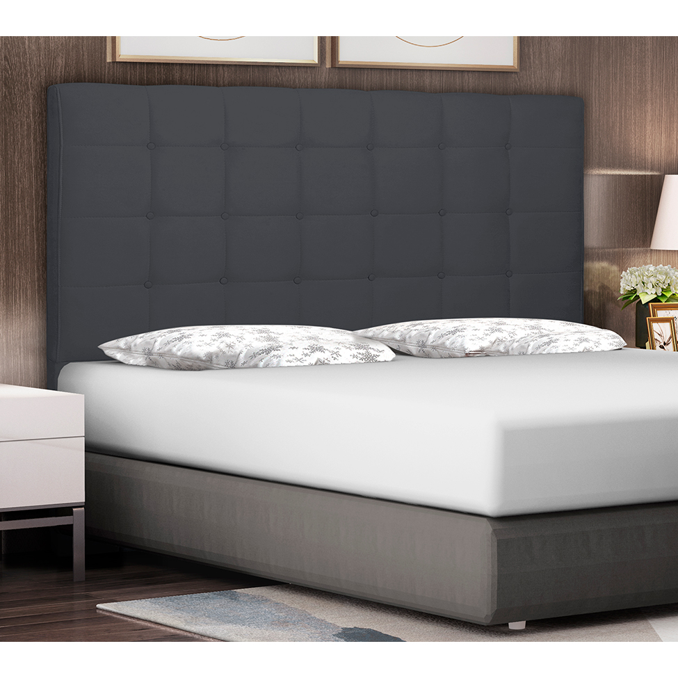 Cabeceira Queen Verona Suede Cinza