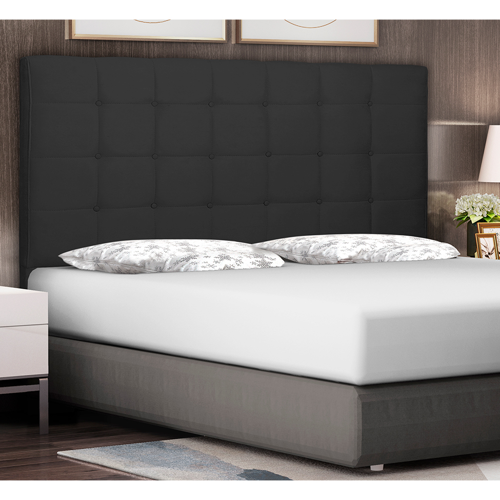 Cabeceira Queen Verona Suede Preta