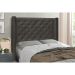 Cabeceira Queen Vicenza Suede Cinza