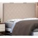 Cabeceira Solteiro Esmeralda Suede Bege