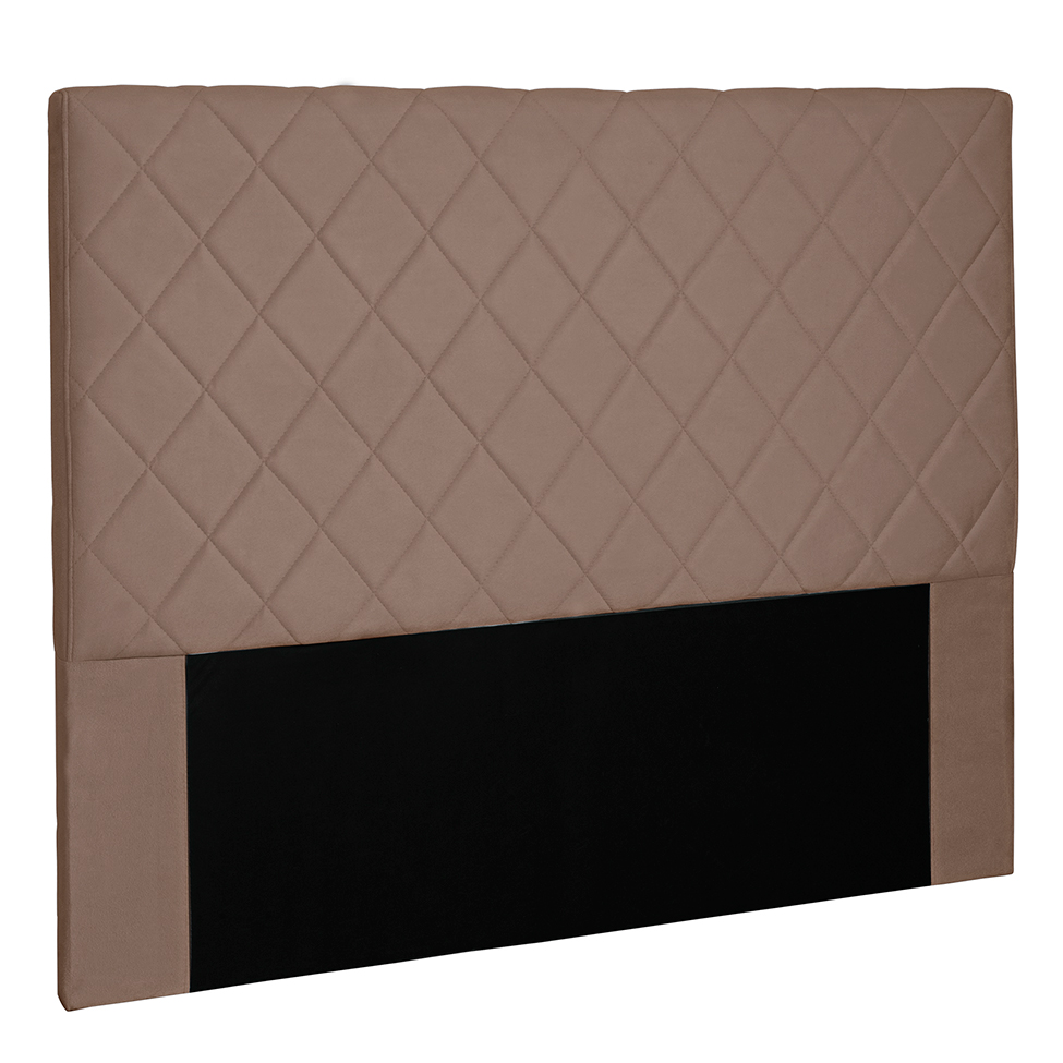Cabeceira Solteiro Esmeralda Suede Caramelo