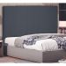 Cabeceira Solteiro Ravenna Suede Cinza