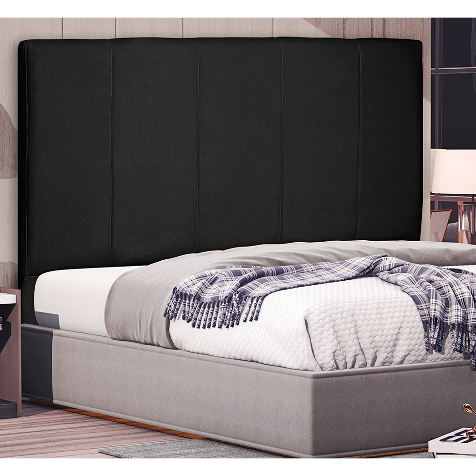 Cabeceira Solteiro Ravenna Suede Preta