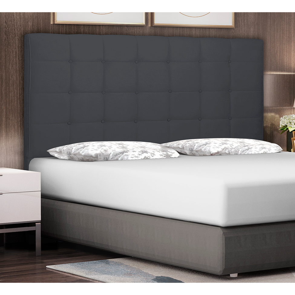 Cabeceira Solteiro Verona Suede Cinza