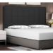 Cabeceira Solteiro Verona Suede Preta