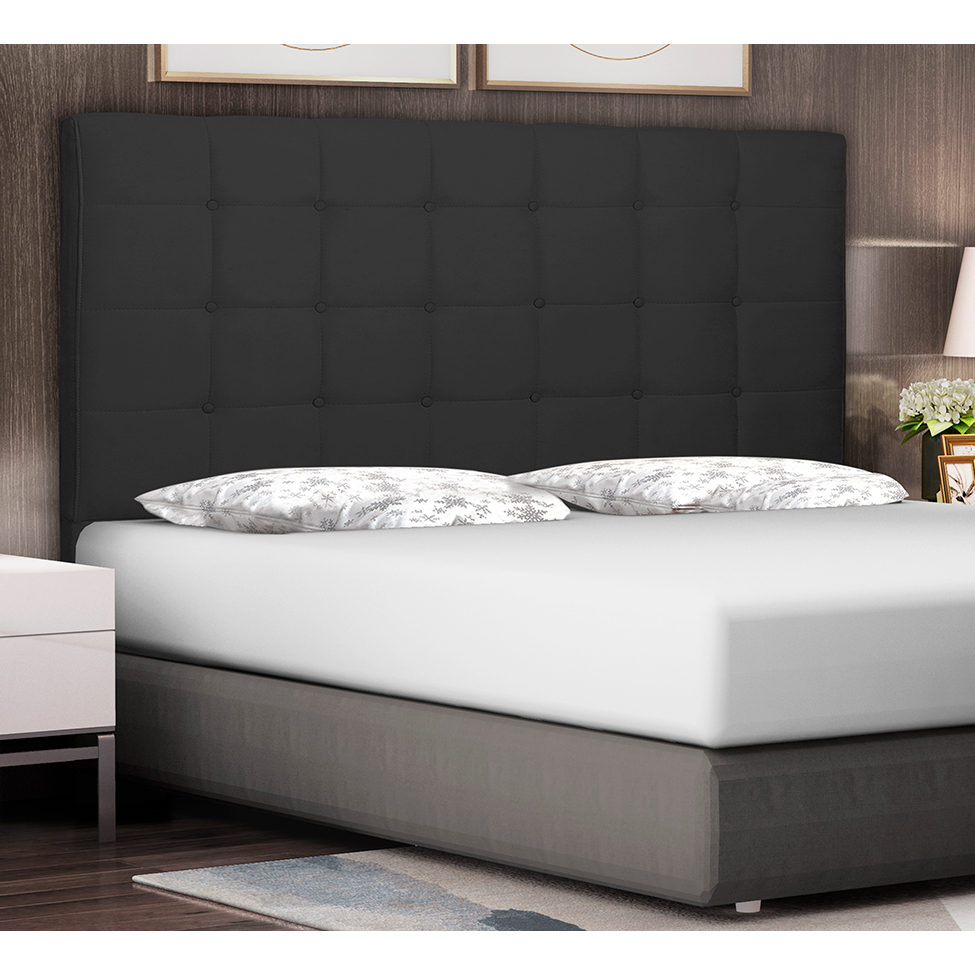 Cabeceira Solteiro Verona Suede Preta