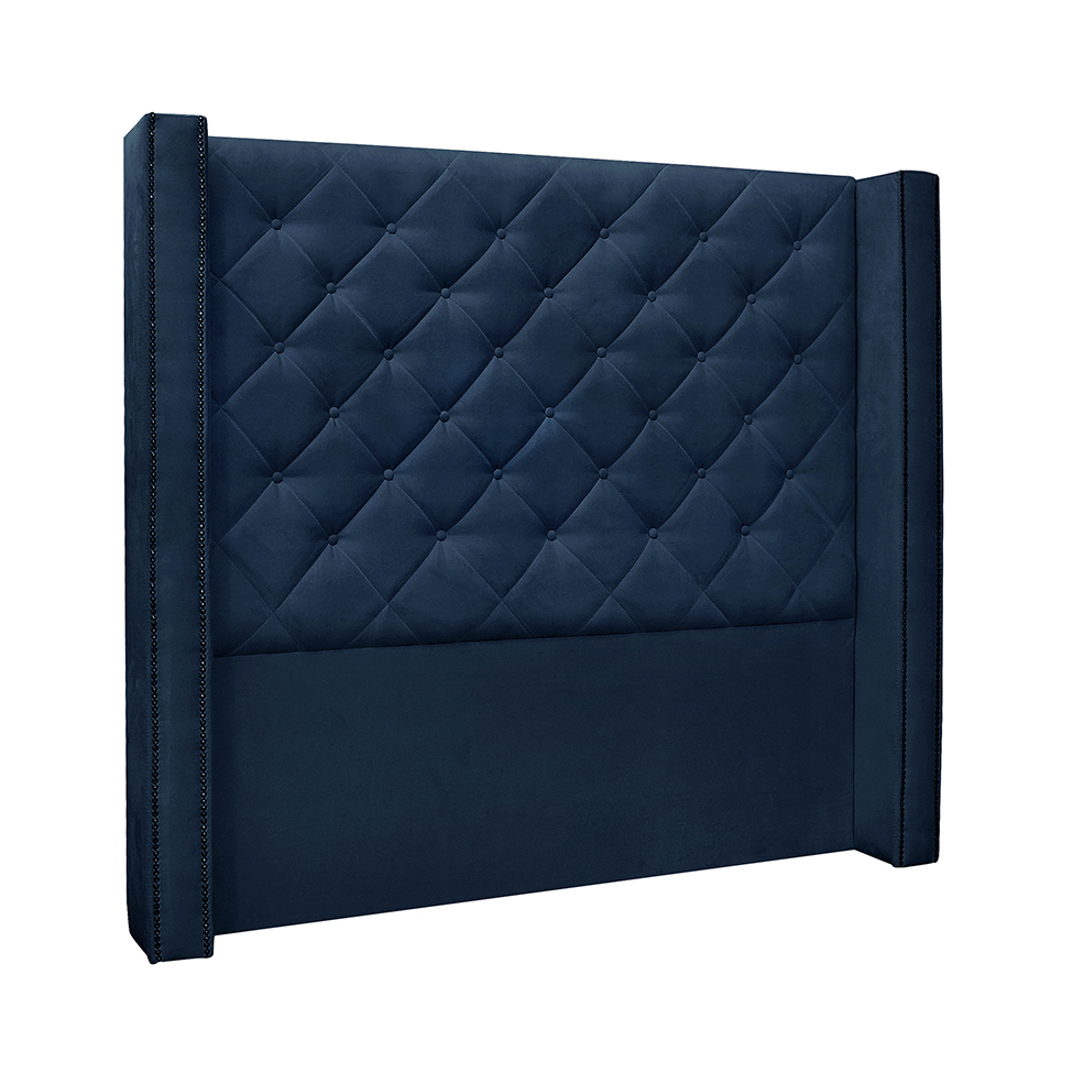 Cabeceira Solteiro Vicenza Suede Azul