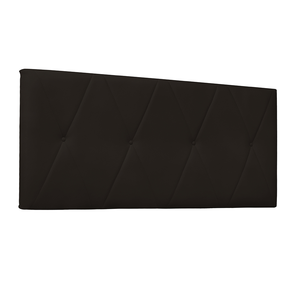 Painel para Cama Box Casal Aquilla Poliuretano Marrom